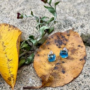 💙 Handmade kitty earrings! 💙